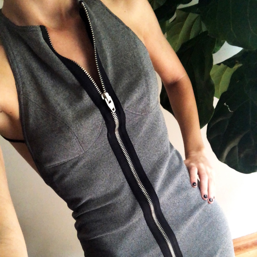 Alexander Wang bodycon strappy back zippered dress - Picture 3 of 8